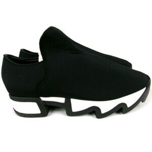 iRi NYC Black White Platform Slip On Athletic Shoes Women's EU 40.5 US 10.5 New